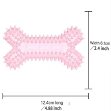 1串寵物咀嚼磨牙骨形咀嚼棒,耐用且適合磨牙 - 粉色 - 查看 3