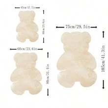 1個熊貓圖案軟地毯或地墊,適用於臥室,沙發,窗戶,門,可水洗 - 乳白色 - 查看 6