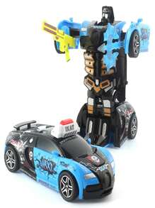 1入變形玩具車機器人自動變形車型兒童男女金剛任選（隨機發貨） - 藍色 - 查看 1