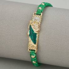 可調節手工製作黃金鍍層聖猶達魅力手鍊 - 聖裘德 - 查看 12