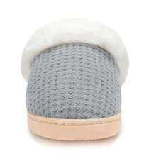 DRSLPAR Comfy House Slippers For Women Fuzzy Memory Foam Slippers Cozy Slip On Outdoor Indoor Warm Fleece Lined Bedroom Shoes - 灰色 - 查看 5