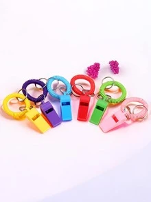 2入組/包大聲音塑料戶外求生口哨帶手環,適用於運動、訓練、球迷和聖誕禮物(隨機顏色) - 彩色 - 查看 10