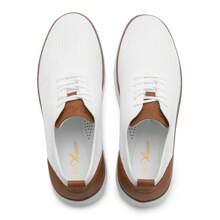 Men's Fashion Dress Sneakers Mesh Breathable Oxfords Business Casual Walking Shoes - 白色 - 查看 6