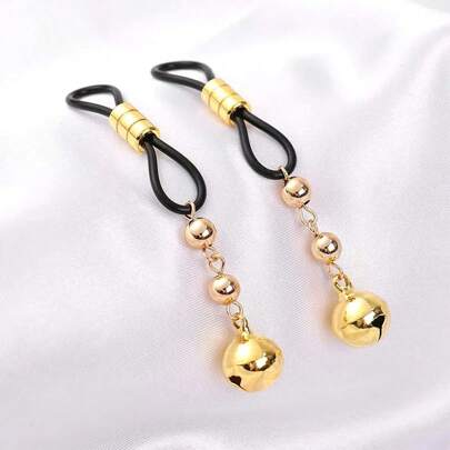 2pcs Silicone Nipple Clamps With Bell Non-piercing Nipple Buckle