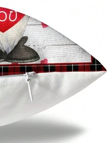 1pc Valentine'S Day Pattern Printed Pillow Cover