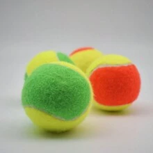 4入組網袋高彈力網球纖維海灘訓練橡膠戶外運動沙灘球,橙黃色和黃綠色 - 彩色 - 查看 3