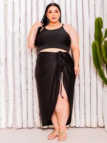 Plus Size Co-Ords - 黑色 - 查看 2