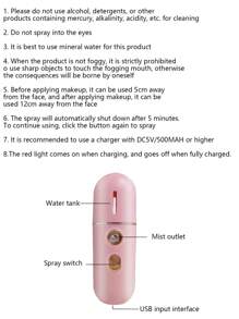 便攜保濕裝置,支援usb充電,保護肌膚,告別乾燥空氣 - 粉色 - 查看 6