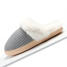 DRSLPAR Comfy House Slippers For Women Fuzzy Memory Foam Slippers Cozy Slip On Outdoor Indoor Warm Fleece Lined Bedroom Shoes - 灰色 - 查看 6