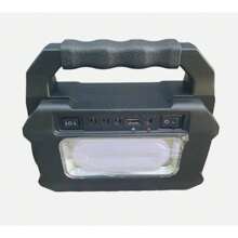 Kit solar camping, luz de emergencia con panel solar, luz solar portátil con foco, MR-8080, luz solar de emergencia - Negro - Ver 11