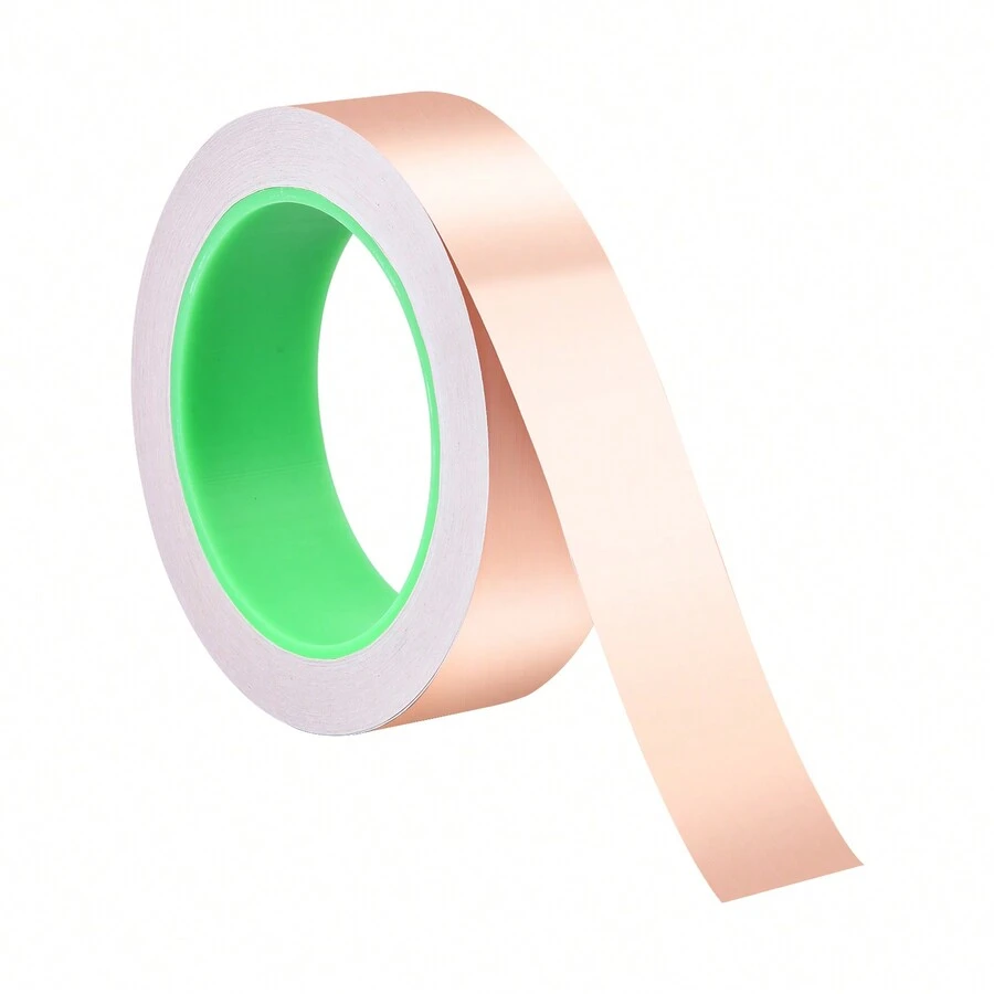 雙面導電銅箔膠帶,自粘屏蔽膠帶,emi屏蔽膠帶,耐高溫銅箔膠帶,適用於電路修復、吉他、接地、焊接(30 Mm X 20 M)