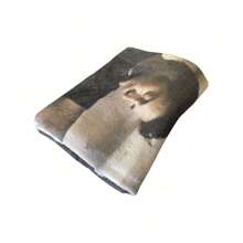 Cobija Manta Chayanne Cantante Ultrasuave - Blanco y Negro - Ver 2