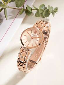 KEZZI 1 Pieza Reloj de pulsera de moda casual de estilo simple para mujer KEZZI de aleación