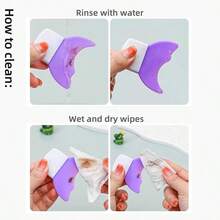 Pink Silicone Eyeliner And Eyeshadow Brush Applicator Tool For Mascara & Eye Makeup, Great For Students And Beginners, Multipurpose And Versatile - Pink - View 5