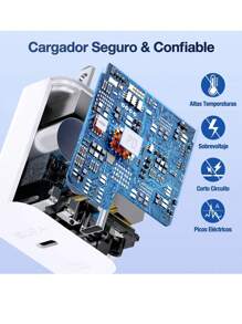 Turbo Cargador tipo C a C con cable 20W - Blanco - Ver 3