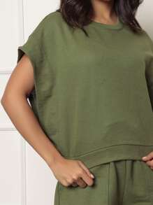 Women Two-piece Outfits - 軍綠色 - 查看 5