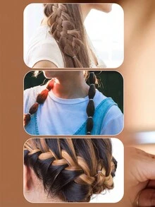 1000入組透明一次性提花橡皮筋,大尺寸高彈性,附發帶扣環 - 無色 - 查看 6