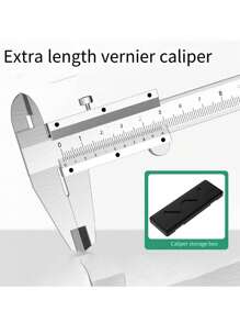 1pc Oil Scale Ruler, Commercial And Universal Vernier Caliper, Carbon Steel Vernier Caliper, Integrated Industrial Grade High Precision Stainless Steel - White - View 6