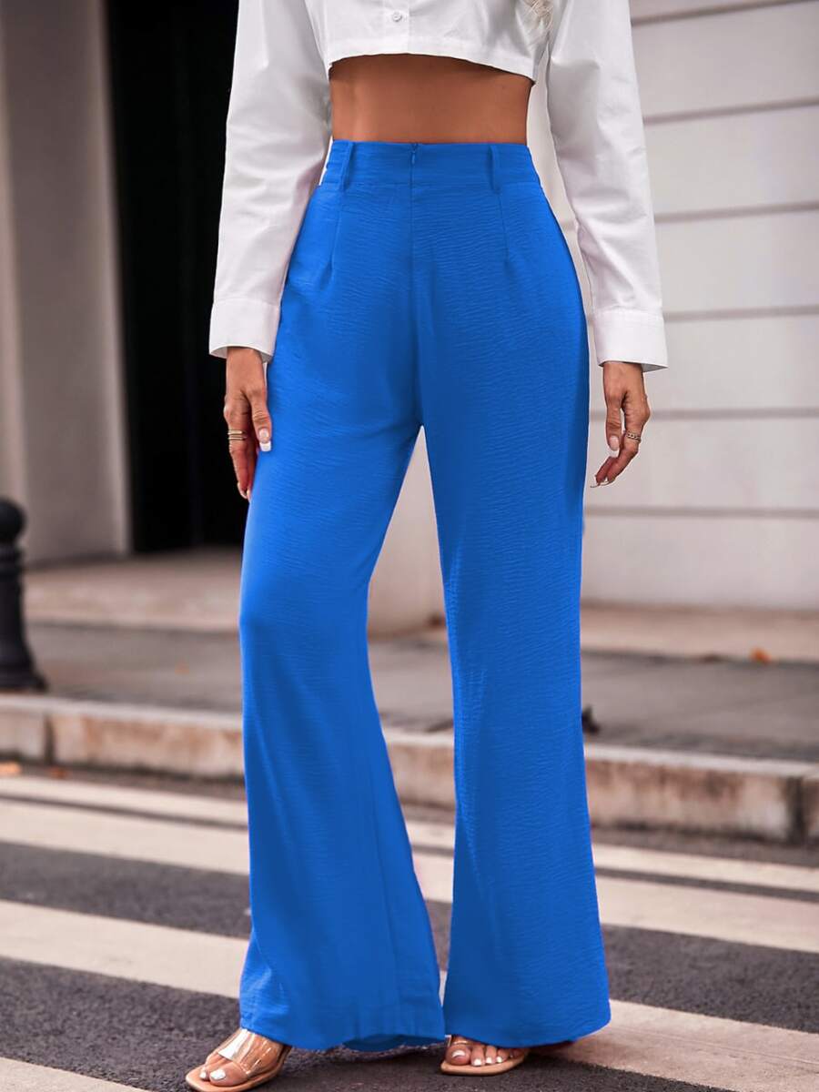 Women Pants - 寶藍色 - 查看 1