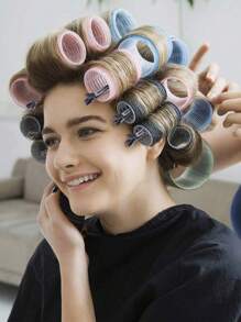 30个装女士无缝金属发夹，1.77英寸黑色鳄鱼夹，适用于接发、编发，圣诞节礼物、感恩节礼物、教师节礼物、秋冬季发饰 - 黑色 - 查看 2