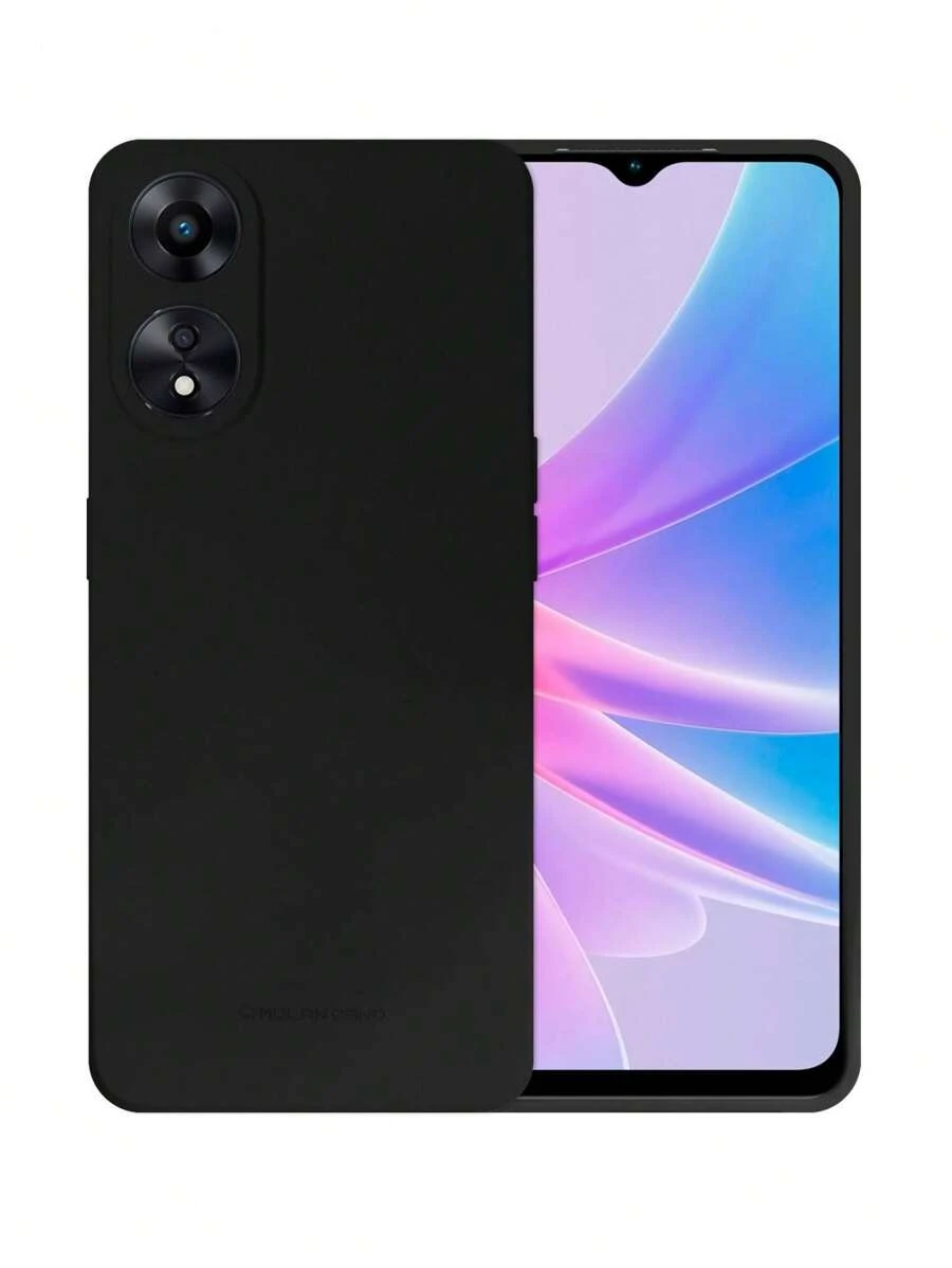 Funda De Silicon Suave Molan Cano Para Oppo A78 - Negro - Ver 1