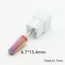 Easy Nail 專業5合1彩虹碳化物指甲鑽頭,錐形銑刀,美甲除膠修指甲工具,美甲配件 - 紅色 - 查看 4