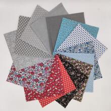 Conjunto De 14 Piezas De Tela Acolchada Hecha A Mano Para Bricolaje, Con Diseños Lisos Y Precortadas - Multicolor - Ver 8