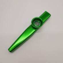 Metal Kazoo De Flauta Para Principiantes Para Tocar, Instrumento - Verde - Ver 6