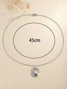 H Z JEWERLY 1個時尚的搪瓷工藝熊貓吊墜項鍊,樹紋設計,適合女性日常佩戴、節日派對、感恩節、家庭禮物,簡單舒適 - 彩色 - 查看 8