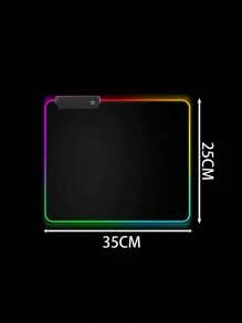 1pc Small Size Rgb Glowing Gaming Mouse Pad For Pc Office Work And E-sport Gaming