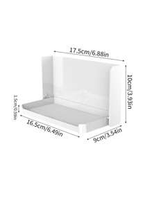 1 件壁掛式浴室收納架、鏡櫃衣架、塑膠浴缸托盤、帶化妝品和護膚品支架的浴室用品架、浴室配件 - 白色 - 查看 2