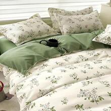 3 件植物风格羽绒被套套装（1 件羽绒被套 + 2 件枕套），柔软舒适，适合单人、双人、全尺寸，可机洗，床上用品装饰，节日礼物 - 彩色 - 查看 7