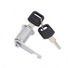 通用16mm長度的鎖舌形鎖,適用於檔案櫃、儲物櫃、郵箱等 - 銀色 - 查看 7