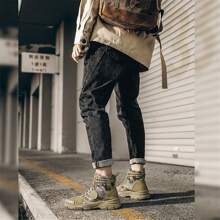 Men's Boots, High-Top Autumn/Winter, English Style Work Boots, American Retro Desert Motorcycle Outdoor Elevated Military Boots, Order 1 Size Up