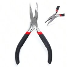 1入diy - 迷你鉗子約11-14.5厘米 黑色長鉗子,珠寶製作鉗子手工掛環夾工具,長鼻鉗,曲柄鉗,平口鉗,鉗子,圓鼻鉗,剪線鉗,珠寶鉗,用於製作珠寶掛環、黑色迷你長鼻鉗,用於珠寶製作和修理,適合成人和初學者(鉗子帶有防銹油) - 黑色 - 查看 5