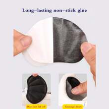 1pair Back Heel Pads To Help Adjust To A Smaller Size And Prevent Shoes From Falling Off, Sticky And Adjustable Filler For Shoe Heels. - Black - View 3