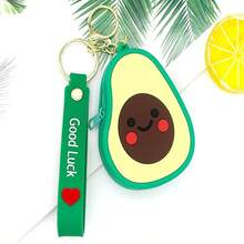 兒童牛油果、獨角獸和青蛙形狀的矽膠小錢包迷你零錢包鑰匙扣壓力緩解體積玩具袋配件 - 彩色 - 查看 1