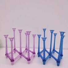 Drainer For Glasses, Plastic Rack For Cups And Glasses - Blue - View 1