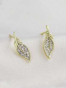 S925 Silver Needle Earrings, Simple And Stylish, Quality Accessories For Women - Yellow Gold - View 18