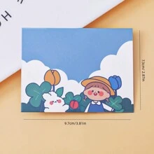 8 Piezas Tarjetas De Felicitación Plegables De Dibujos Animados Con Bendiciones Festivas Y Mensaje Para Expresar Amor - Multicolor - Ver 4