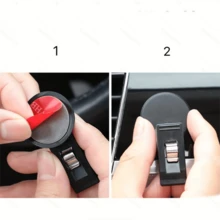 2/4pcs Car Accessories With Suction Cups, Ticket/name Card/parking Card Clips, Used To Fix Sunshades, Curtains, Towels Etc. - Black - View 4