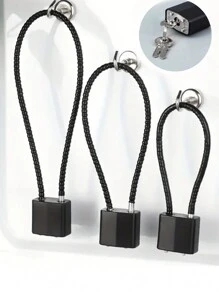 1pc Soft Steel Cable Anti-theft Padlock With Multiple Sizes For Cabinets, Helmets, Baskets, Keys, Suitable For Indoor And Outdoor Uses, Waterproof, Rustproof And Cut-resistant