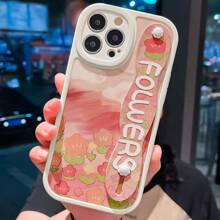 Phone Case With Anti-Drop Stand & Full Coverage Camera Lens Protection & Silicone Cover & Wrist Strap, Compatible With Apple Iphone And Portable Stand With Unique Coral Sea And Flower Design, Compatible With Samsung - Multicolor - View 3