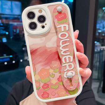 Phone Case With Anti-Drop Stand & Full Coverage Camera Lens Protection & Silicone Cover & Wrist Strap, Compatible With Apple Iphone And Portable Stand With Unique Coral Sea And Flower Design, Compatible With Samsung