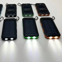 太阳能充电器便携式防水充电器双灯太阳能灯露营手电筒盒移动电源嵌套实际 4000mAh 6000mAh 8000mAh 10000mAh 室内、室外花园照明适用于小路、庭院、露台 - 杏色 - 查看 5