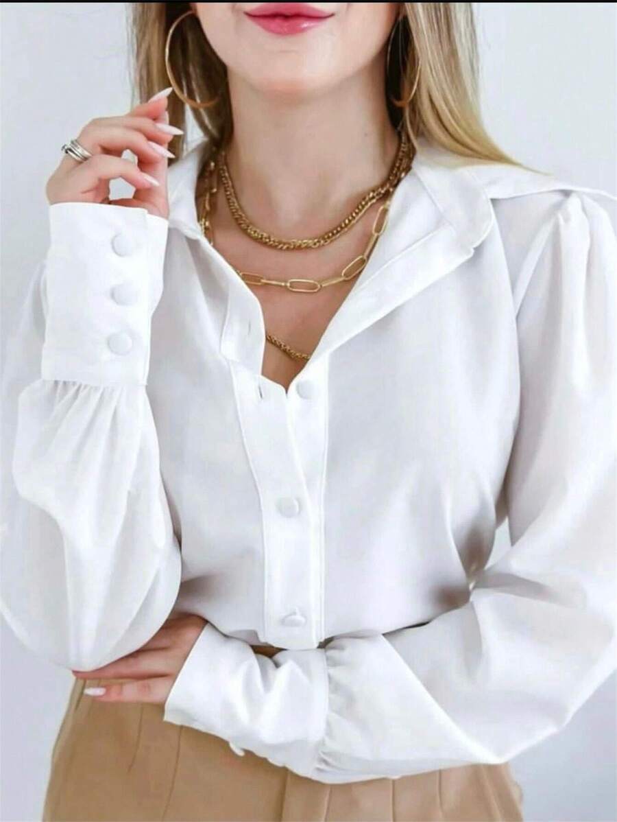 Women Blouses - White - View 1