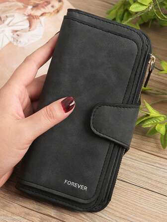 新款时尚女士三折扣韩版磨砂多功能大容量卡包女士零钱包商务休闲男士钱包钱夹长款钱包