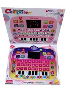 1pc English Led Screen Light Tablet Computer Educational Learning Toy, Multifunctional Story Telling Point Reading Machine With Random Color - Multicolor - View 3