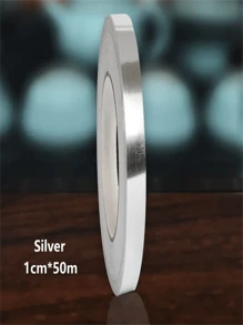 Moldeado De Moldura De Cornisa De Techo De Plata, Calcomanía De Borde Impermeable, Calcomanía Decorativa De Pared Y Piso - Plateado - Ver 6