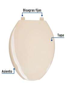 Elongated Toilet Seats, Open, 4 Colors Available - Khaki - View 2